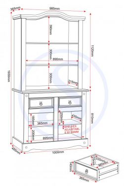 Click Here To Enlarge This Photo Of Corona 3" buffet hutch