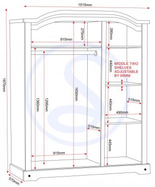 Click Here To Enlarge This Photo Of Corona 3 door wardrobe