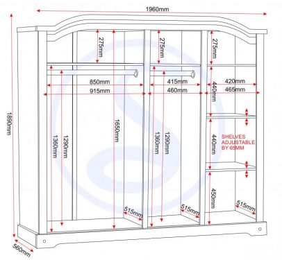 Click Here To Enlarge This Photo Of Corona 4 door wardrobe