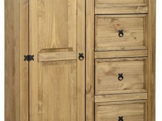 corona 1 door 4 drawer low wardrobe