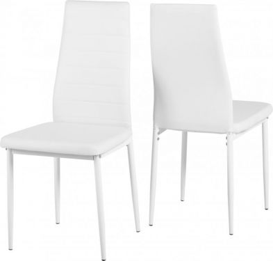 Click Here To Enlarge This Photo Of Abbey Chair in Black or White Faux Leather