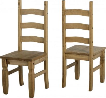 Click Here To Enlarge This Photo Of Corona Chair in Distressed Waxed Pine