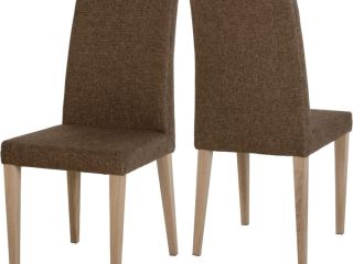Milan Chair in Brown Faux Leather/Chrome