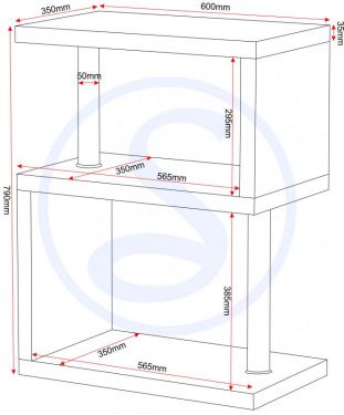Click Here To Enlarge This Photo Of Charisma high gloss 3 shelf unit