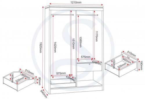 Click Here To Enlarge This Photo Of Charles 2 Door Sliding Wardrobe 