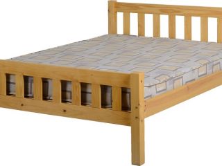 Carlow 4'6" Double Bed Frame in Antique Pine 