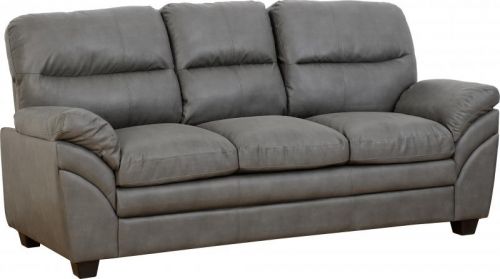 Click Here To Enlarge This Photo Of Capri 3+2 Suite in Grey Faux Leather.