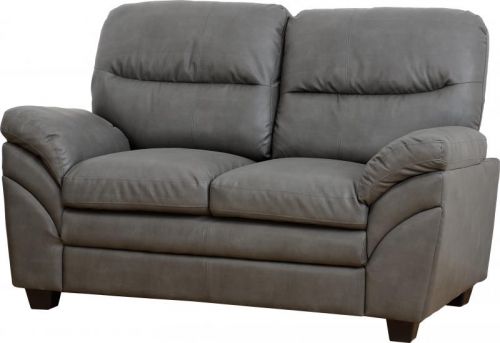 Click Here To Enlarge This Photo Of Capri 3+2 Suite in Grey Faux Leather.