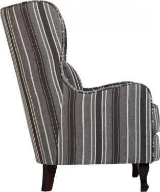 Click Here To Enlarge This Photo Of Sherborne Fireside Chair in Grey Stripe.