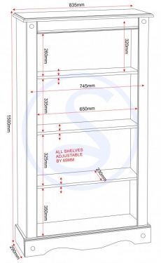 Click Here To Enlarge This Photo Of Corona Medium Bookcase