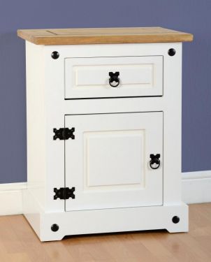 Click Here To Enlarge This Photo Of Corona 1 Drawer 1 Door Bedside Cabinet