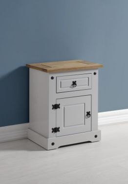 Click Here To Enlarge This Photo Of Corona 1 Drawer 1 Door Bedside Cabinet