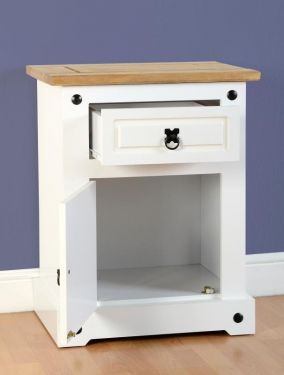 Click Here To Enlarge This Photo Of Corona 1 Drawer 1 Door Bedside Cabinet