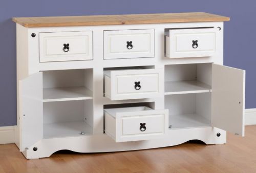 Click Here To Enlarge This Photo Of Corona 2 Door 5 Drawer Sideboard