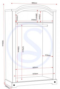 Click Here To Enlarge This Photo Of Corona 2 Door Wardrobe