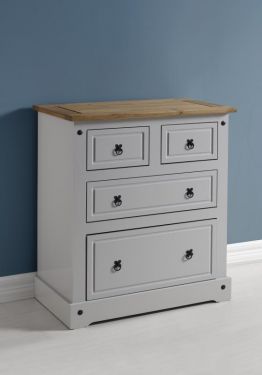 Click Here To Enlarge This Photo Of Corona 2+2 Drawer Chest in Grey or white