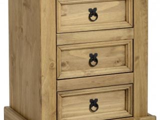 Corona 3 Drawer Bedside Chest
