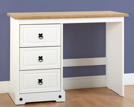 Click Here To Enlarge This Photo Of Corona 3 Drawer Dressing Table in Grey or white