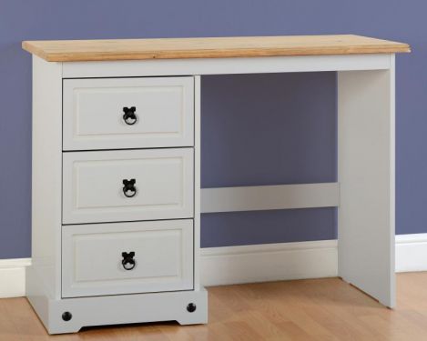 Click Here To Enlarge This Photo Of Corona 3 Drawer Dressing Table in Grey or white