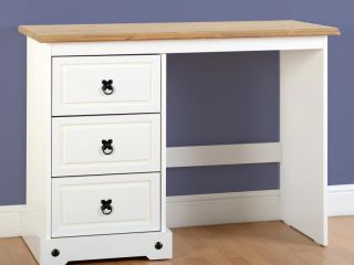 Corona 3 Drawer Dressing Table in Grey or white