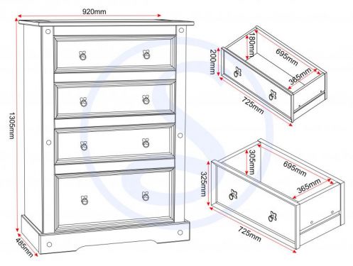 Click Here To Enlarge This Photo Of Corona 4 Drawer Chest