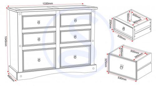 Click Here To Enlarge This Photo Of Corona 6 Drawer Chest 