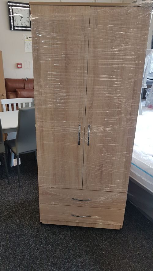 Click Here To Enlarge This Photo Of Two Door Two Drawer  Wardrobe.