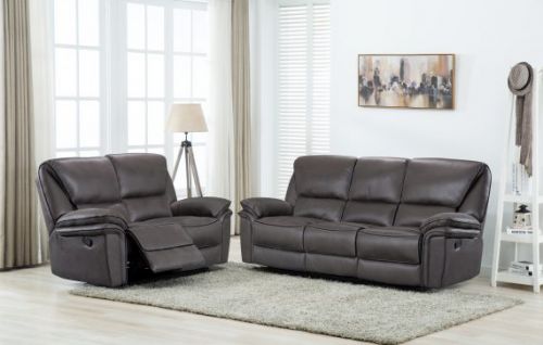 Click Here To Enlarge This Photo Of Boston Grey Fabric Recliner