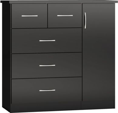 Click Here To Enlarge This Photo Of Navada 5 Drawer Low Wardrobe