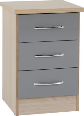 Click Here To Enlarge This Photo Of Nevada 3 Drawer Bedside Chest