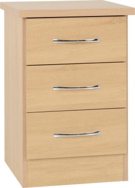 Click Here To Enlarge This Photo Of Nevada 3 Drawer Bedside Chest