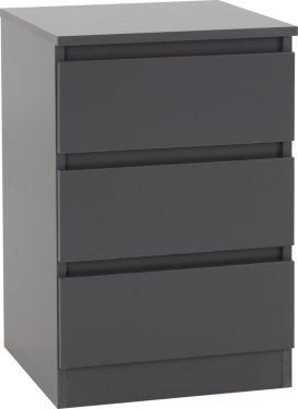 Click Here To Enlarge This Photo Of Malvern 3 Drawer Bedside