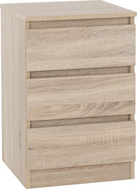 Click Here To Enlarge This Photo Of Malvern 3 Drawer Bedside