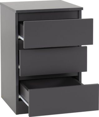 Click Here To Enlarge This Photo Of Malvern 3 Drawer Bedside