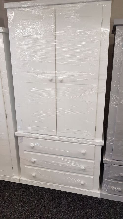 Click Here To Enlarge This Photo Of pine 2 door 3 drawer wardrobe