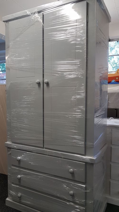 Click Here To Enlarge This Photo Of pine 2 door 3 drawer wardrobe