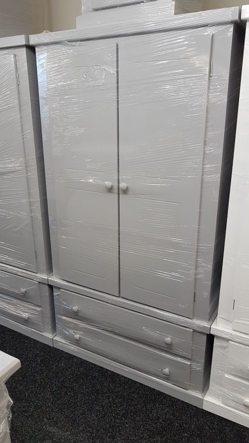 Click Here To Enlarge This Photo Of pine 2 door 2 drawer wardrobe
