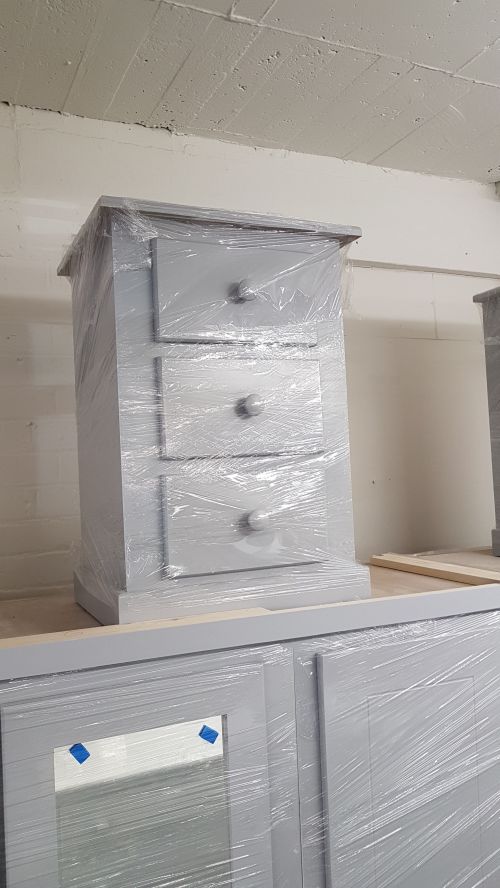 Click Here To Enlarge This Photo Of pine 3 drawer bed side cabinet