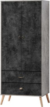 Click Here To Enlarge This Photo Of Nordic 2 Door 2 Drawer Wardrobe.