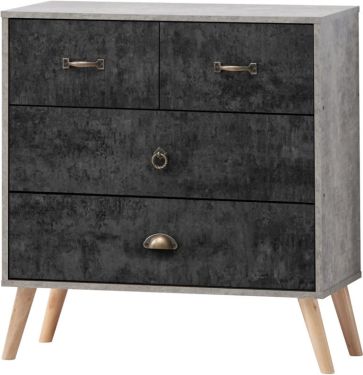 Click Here To Enlarge This Photo Of Nordic 2+2 Drawer Chest.