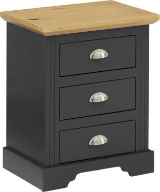 Click Here To Enlarge This Photo Of Toledo 3 Drawer Bedside.