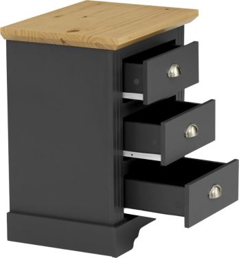 Click Here To Enlarge This Photo Of Toledo 3 Drawer Bedside.
