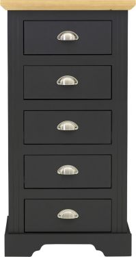 Click Here To Enlarge This Photo Of Toledo 5 Drawer Narrow Chest.