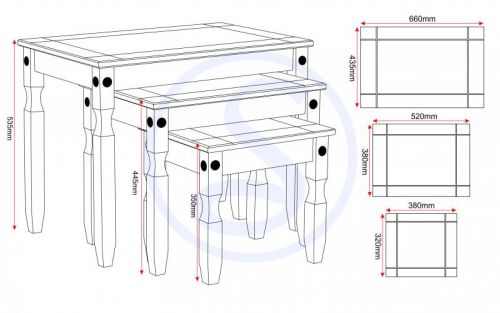 Click Here To Enlarge This Photo Of Corona Nest of Tables 