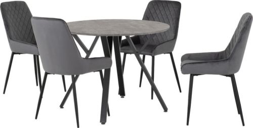 Click Here To Enlarge This Photo Of Athens Round Dining Set with Avery Chairs.