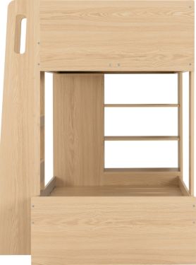 Click Here To Enlarge This Photo Of Pluto Bunk Bed Frame Grey/Oak Effect