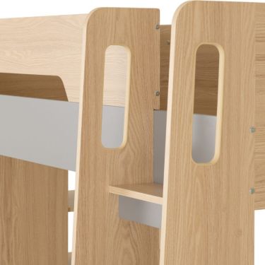 Click Here To Enlarge This Photo Of Pluto Bunk Bed Frame Grey/Oak Effect