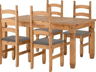 Corona Extending Dining Set (4 Chairs).