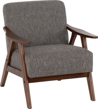 Click Here To Enlarge This Photo Of Kendra Accent Chair Grey Fabric.