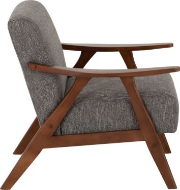 Click Here To Enlarge This Photo Of Kendra Accent Chair Grey Fabric.